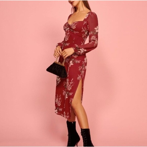 Reformation Mabille Dress in Valerie Size 0 - Picture 1 of 8